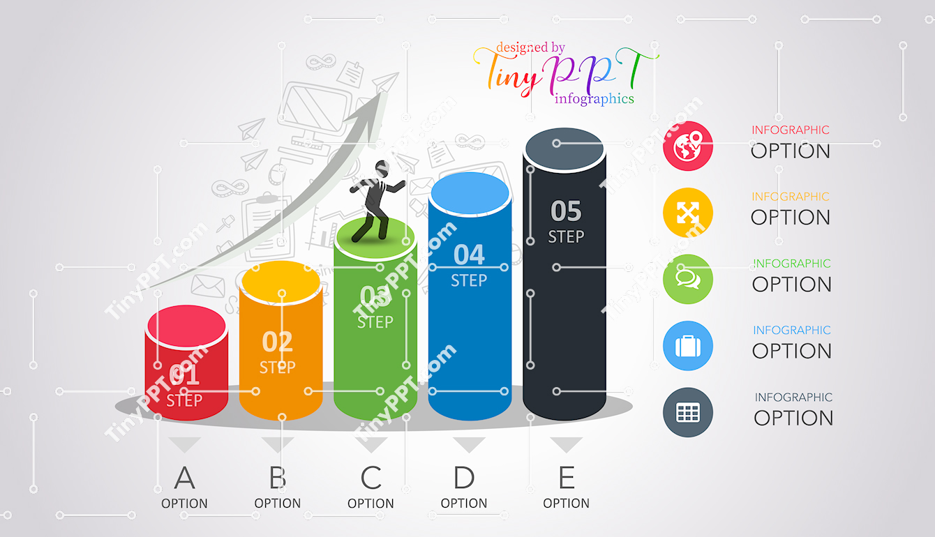 Vertical Growth Infographic PPT