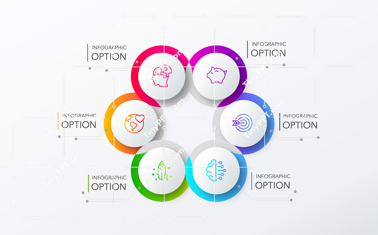 Layered Circular Infographic PPT